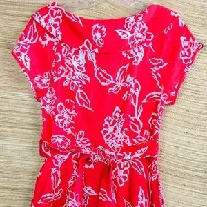 Free People | Dresses | Free People A Thing Called Love Linen Blend Mini  Dress Red Floral Print Size 4 | Poshmark